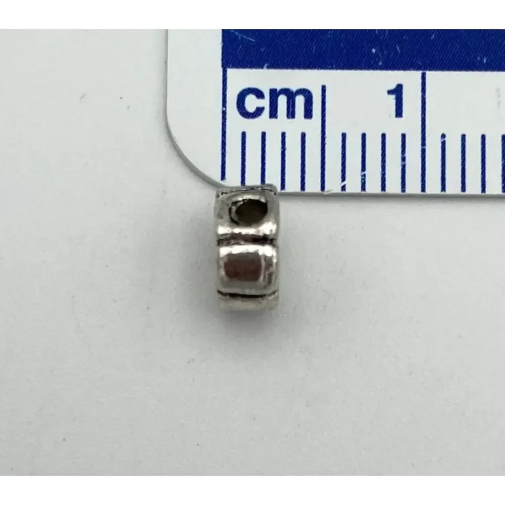 Silver Tone Beads for Jewelry Making Lot 2 lbs 5.4 oz Tube Oval Circle Flower